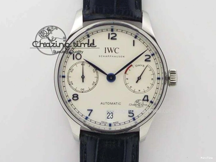 MIROTIME 0106 Portuguese Tourbillon IW5046 SS ZF Best Edition Gray Dial on Black Leather Strap SunProtective 7147